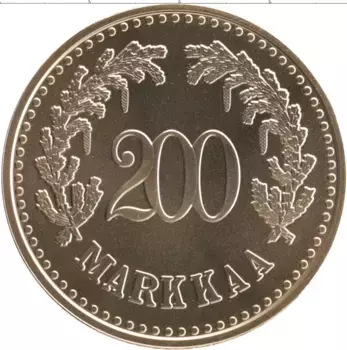 Монета Жетон Финляндии 1926 года Позолота 200 марок