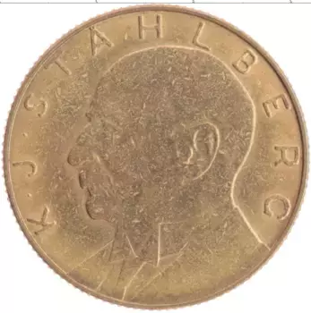 Монета Жетон Финляндии 1960 года Бронза Каарло Юхо Стольберг