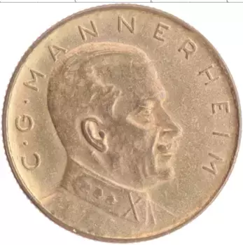 Монета Жетон Финляндии 1965 года Бронза Густав Маннергейм