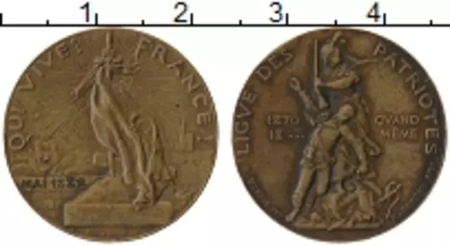 Монета Жетон Франции Бронза Патриоты