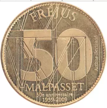 Монета Жетон Франции Латунь 50 лет Малпассету
