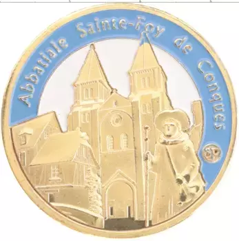 Монета Жетон Франции Латунь Аббатство