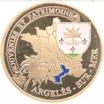 Монета Жетон Франции Латунь Аржелес-Сюр-Мер