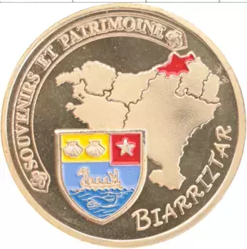 Монета Жетон Франции Латунь Биарриц