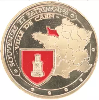 Монета Жетон Франции Латунь Цветной