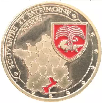 Монета Жетон Франции Латунь Цветной