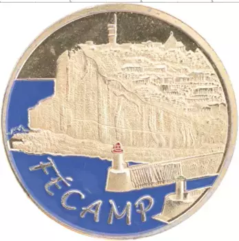 Монета Жетон Франции Латунь Эмаль