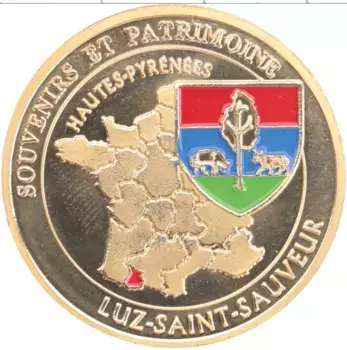 Монета Жетон Франции Латунь Люс-Сен-Совёр