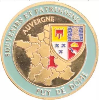 Монета Жетон Франции Латунь Овернь