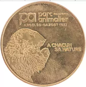 Монета Жетон Франции Латунь Парк животных