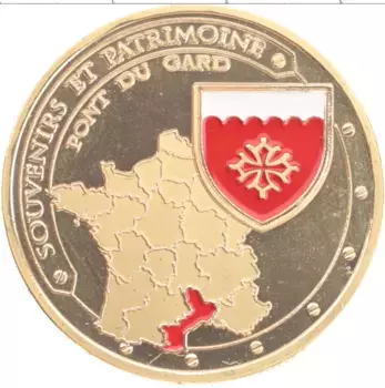 Монета Жетон Франции Латунь Пон-дю-Гар