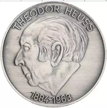 Монета Жетон ФРГ 1963 года Медно-никель Теодор Хойс