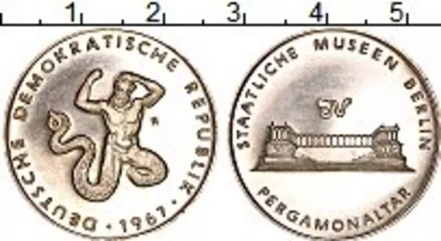 Монета Жетон ФРГ 1967 года Серебро Музей в Берлине