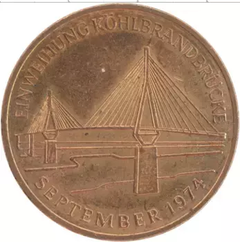 Монета Жетон ФРГ 1974 года Бронза Гамбург