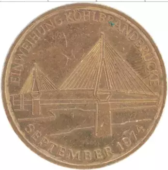 Монета Жетон ФРГ 1974 года Бронза Гамбург