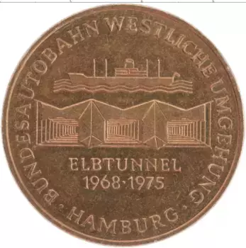 Монета Жетон ФРГ 1975 года Бронза Гамбург