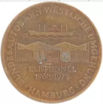 Монета Жетон ФРГ 1975 года Бронза Гамбург