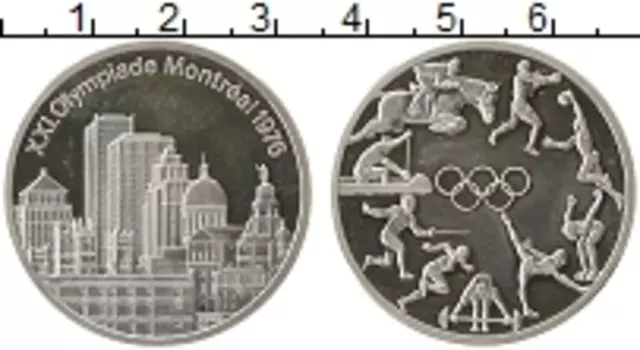 Монета Жетон ФРГ 1976 года Серебро Олимпиада 76 в Монреале
