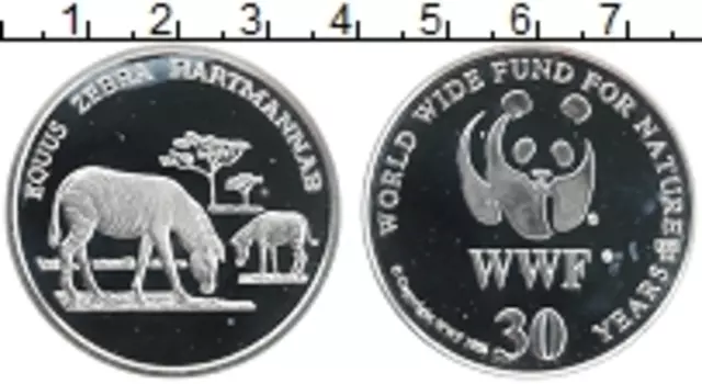 Монета Жетон ФРГ 1986 года Серебро 30 лет WWF