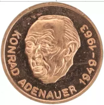 Монета Жетон ФРГ Бронза Конрад Аденауэр