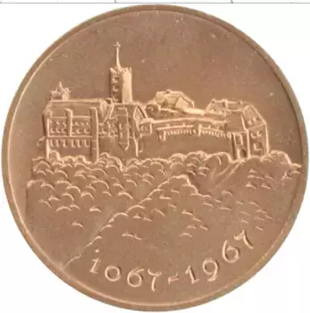 Монета Жетон ГДР 1967 года Бронза 900 лет Вартбургу