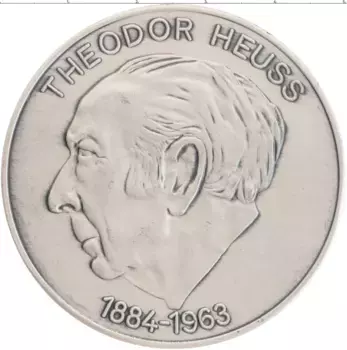 Монета Жетон Германии 1963 года Медно-никель На смерть Теодора Хейсса
