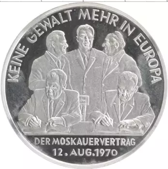 Монета Жетон Германии 1970 года Серебро В Европе больше нет насилия