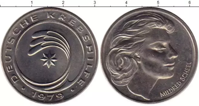 Монета Жетон Германии 1979 года Медно-никель Милдред Скил