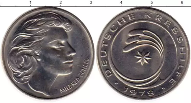 Монета Жетон Германии 1979 года Медно-никель Жетон SCHEEL