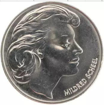 Монета Жетон Германии 1979 года Медно-никель Милдред Шеел
