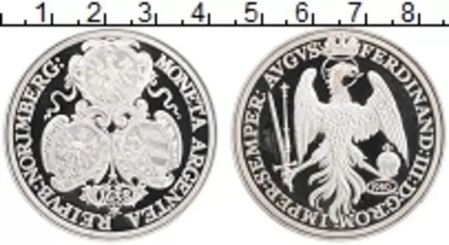 Монета Жетон Германии 1980 года Серебро Копия Нюрнберг 1 талер 1638