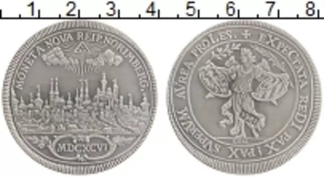 Монета Жетон Германии 1981 года Медно-никель Официальная копия монеты 1 талер 1696