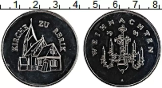 Монета Жетон Германии 1985 года Медно-никель Церковь Святого Иоганнеса в Рерике