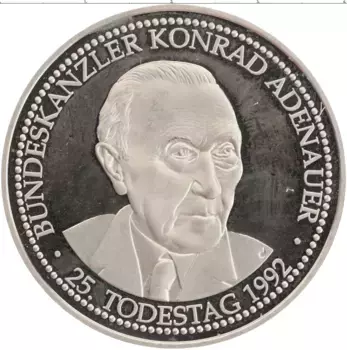 Монета Жетон Германии 1992 года Медно-никель Конрад Аденауэр