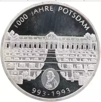 Монета Жетон Германии 1993 года Посеребрение 1000 лет Потсдаму