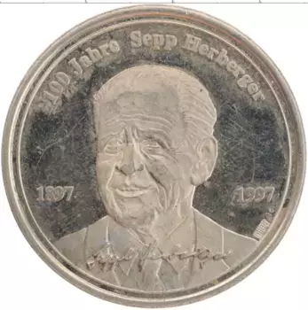 Монета Жетон Германии 1997 года Медно-никель 100 лет Сепп Хербергеру