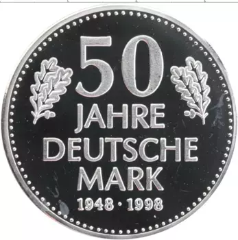 Монета Жетон Германии 1998 года Посеребрение 50 лет марке