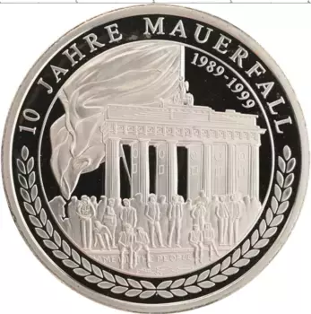Монета Жетон Германии 1999 года Медно-никель 10 лет падения Берлинской стены