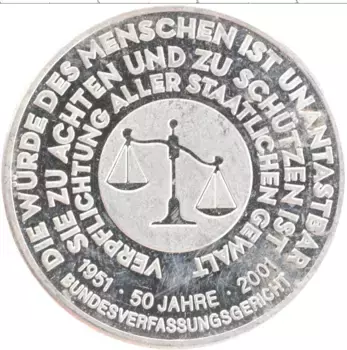 Монета Жетон Германии 2001 года Алюминий Объединение Германии
