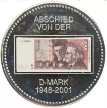 Монета Жетон Германии 2001 года Медно-никель 1000 марок ФРГ
