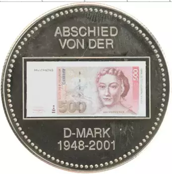 Монета Жетон Германии 2001 года Медно-никель 500 марок ФРГ