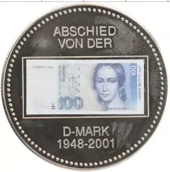 Монета Жетон Германии 2001 года Медно-никель 100 марок ФРГ