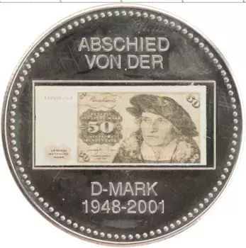 Монета Жетон Германии 2001 года Медно-никель 50 марок ФРГ