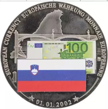 Монета Жетон Германии 2002 года Медно-никель Переход на евро