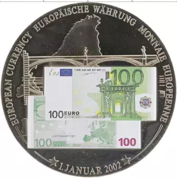 Монета Жетон Германии 2002 года Медно-никель Переход на евро