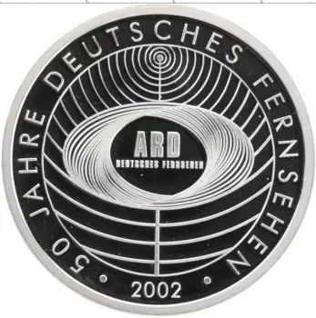 Монета Жетон Германии 2002 года Посеребрение 50 лет ARD