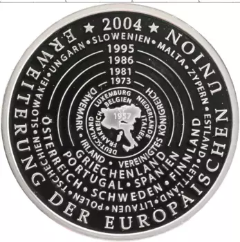 Монета Жетон Германии 2004 года Посеребрение Расширение ЕС