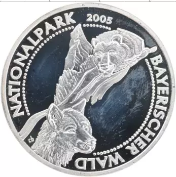 Монета Жетон Германии 2005 года Посеребрение Национальный парк Баеришер