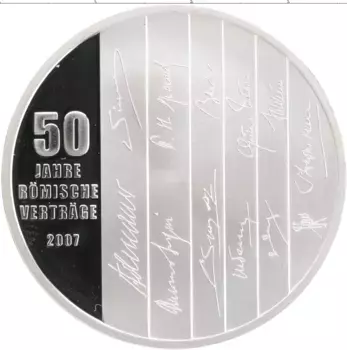 Монета Жетон Германии 2007 года Посеребрение 50 лет Римскому договору