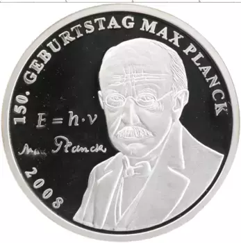 Монета Жетон Германии 2008 года Посеребрение Макс Планк